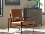 Metal and Leather Accent Chair Signature Design by ashley Peacemaker Dark Bronze Finish