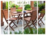 Metal and Wood Dining Chairs Wrought Iron Garden Dining Furniture
