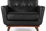 Mid Century Modern Accent Chair Leather Kar L Jackie Mid Century Modern Classic Chair Black