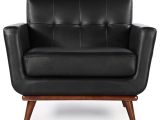 Mid Century Modern Accent Chair Leather Kar L Jackie Mid Century Modern Classic Chair Black