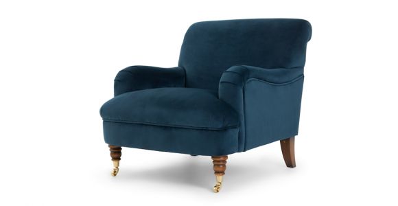 Midnight Blue Accent Chair Accent Chair In Midnight Blue Velvet Made