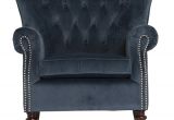Midnight Blue Accent Chair Elmore Modern Accent Chair In Blue Velvet Midnight