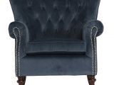 Midnight Blue Accent Chair Elmore Modern Accent Chair In Blue Velvet Midnight