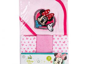 Minnie Mouse Baby Bathtub Disney Baby Minnie Mouse Hooded towel and 3 Washcloths