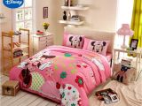 Minnie Mouse Bed Sheets Full Size Disney Minnie Girls 100 Cotton Bedding Set Queen Single Size Duvet