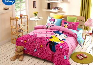 Minnie Mouse Bedroom Set Full Size Disney Minnie Girls 100 Cotton Bedding Set Queen Single Size Duvet
