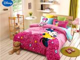 Minnie Mouse Comforter Set Full Size Disney Minnie Girls 100 Cotton Bedding Set Queen Single Size Duvet