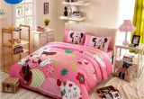 Minnie Mouse Comforter Set Queen Size Disney Minnie Girls 100 Cotton Bedding Set Queen Single Size Duvet