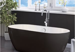 Modern Bathtubs for Sale Buy Synergy San Marlo Black 1655mm Freestanding Bath Black