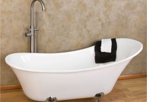 Modern Clawfoot Bathtubs 62" Linus Modern Acrylic Slipper Clawfoot Tub