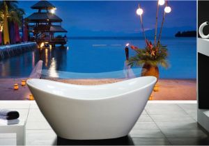 Modern Luxurious Bathtubs 67" Modern Bathroom White Acrylic Luxury Shower Free
