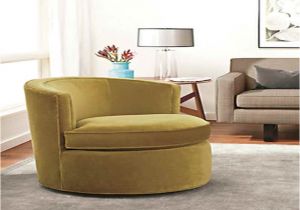 Modern Round White Accent Chair Oversized Round Swivel Chair Slipcover Modern Living Room