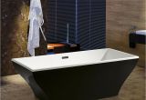 Modern soaking Bathtubs 67" Black Acrylic Modern Rectangle soaking Shower