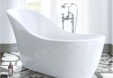 Modern White Bathtubs 1520mm Freestanding Slipper Bath Modern Bathroom Acrylic