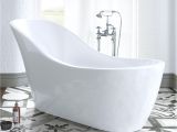 Modern White Bathtubs 1520mm Freestanding Slipper Bath Modern Bathroom Acrylic