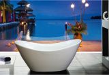Modern White Bathtubs 67" Modern Bathroom White Acrylic Luxury Shower Free