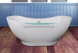 Modern White Bathtubs 67" White Acrylic Freestanding Body Contemporary soaking