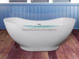 Modern White Bathtubs 67" White Acrylic Freestanding Body Contemporary soaking