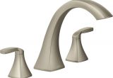 Moen Freestanding Bathtub Faucets Moen T693bn Voss Brushed Nickel Two Handle Roman Tub