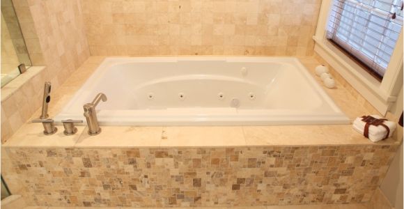 Mosaic Tile Bathtub Surround Ideas Mosaic Tile and Lime Stone Tub Surround Fink Builders