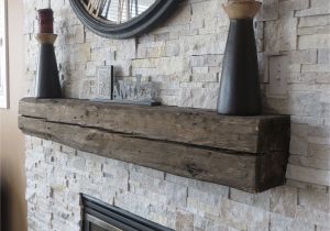 Natural Gas Fireplace Mantel Beautiful Stone Veneer Surround for Gas Fireplace with Rustic Wood