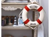 Nautical Lifesaver Decor New Welcome Aboard Foam Nautical Life Lifebuoy Ring Boat Wall