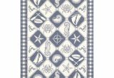 Nautical Rugs for Boats Kas oriental Rugs Colonial Blue Ivory Nautical Novelty Rug