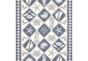 Nautical Rugs for Boats Kas oriental Rugs Colonial Blue Ivory Nautical Novelty Rug