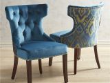 Navy and White Parsons Chair Hourglass Plume Teal Dining Chair with Espresso Wood Pinterest