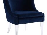 Navy Blue Accent Chair with Arms Navy Blue Velvet Accent Chair Acrylic Legs