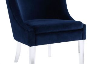 Navy Blue Accent Chair with Arms Navy Blue Velvet Accent Chair Acrylic Legs