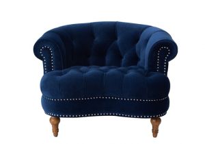 Navy Blue Accent Chair with Ottoman La Rosa Tufted Accent Chair Navy Blue Jennifer Taylor Home