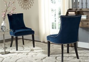 Navy Nailhead Parsons Chair Safavieh En Vogue Dining lester Navy Side Chairs Set Of 2 Home