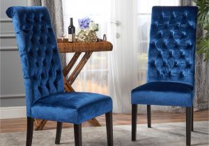 Navy Velvet Parsons Chair Chair Armchair Blue Wingback Dining Chair Navy Blue Velvet