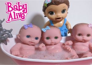 Newborn Baby Girl Bathtub Baby Alive Jenna Bathes & Helps Bathe 3 Lil Cutesies Baby