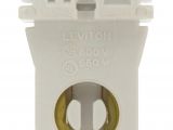Non-shunted G13 Medium Bi-pin Lamp Holders Leviton 23351 Medium Bi Pin Standard Fluorescent Lampholder White