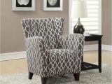 Off White Chair and A Half Europa Brown and White Fabric Club Arm Chair Brown Bell Pattern