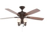 Oil Rubbed Bronze Floor Fan Hampton Bay Bristol Lane 52 In Indoor Oil Rubbed Bronze Ceiling Fan