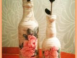 Old Glass Bottle Decoration Ideas Decoupage Yarn Bottle Decorations Diy Craft Ideas Tutorial Uradi