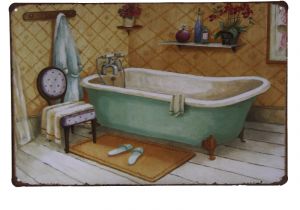 Old Metal Bathtubs for Sale Line Buy wholesale Bathroom Metal Signs From China