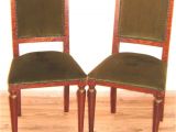 Olive Green Velvet Accent Chair Gustavian Antique 19 Th C Pair Dining Chairs In Olive