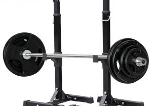 Olympic Bench Press for Sale Yosoo Pair Of Adjustable Rack Sturdy Steel Squat Barbell Free Bench