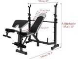 Olympic Bench Press Set Amazon Com Multi Function Olympic Workout Bench W Adjustable Squat