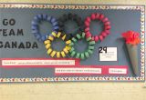 Olympic themed Classroom Decorations Canada Olympic Bulletin Board Library School Ideas Pinterest