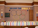 Olympic themed Party Decorations Go for the Gold Olympic themed Blue and Gold Banquet Olympics