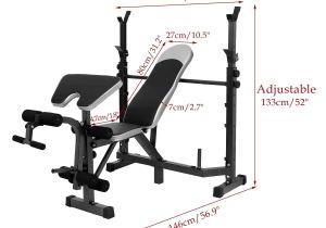 Olympic Weight Bench with Squat Rack Amazon Com Multi Function Olympic Workout Bench W Adjustable Squat