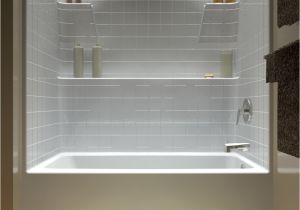 One Piece Bathtub and Walls 54 Inch Tub Shower Bo Lowes and Acrylic Units Home