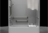 One Piece Bathtub and Walls Ada Tub Shower E Piece 60×32 Smooth Wall Look