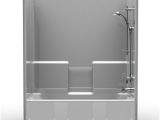 One Piece Bathtub with Surround Accessible Bestbath Tubs and Wall Kits 54×32 E Piece