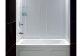 One Piece Bathtub with Surround Dreamline Qwall Tub 28 32 In D X 56 to 60 In W X 60 In
